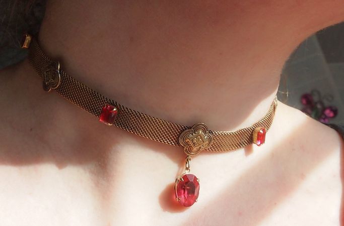 Antique ruby necklace