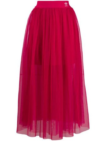Pink Adidas High Waisted Tulle Skirt | Farfetch.com