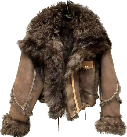 s/a jordyn oversized cropped faux fur winter jacket
