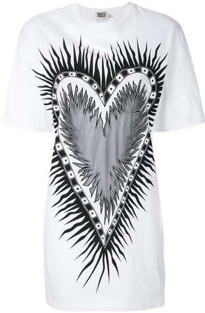 flaming heart oversised T-shirt