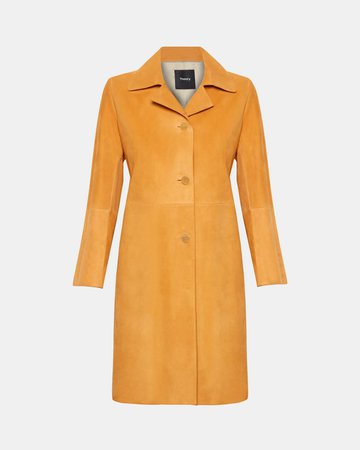 City Suede Piazza Coat | Theory