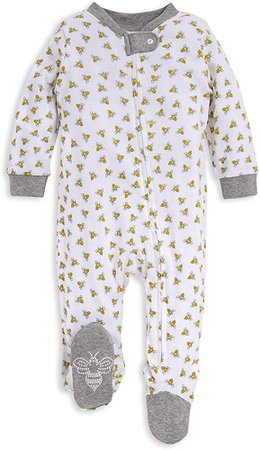 Amazon.com: Burt's Bees Baby - Unisex Sleep & Play, Organic Pajamas, NB - 9M One-Piece Zip Up Footed PJ Jumpsuit: Clothing
