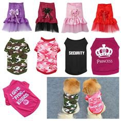 awesome Pet Dog Clothes Puppy Various Summer Vest T Shirt Dress Coat Apparel Costume XN | Dog clothes, Pet clothes, Cat clothes