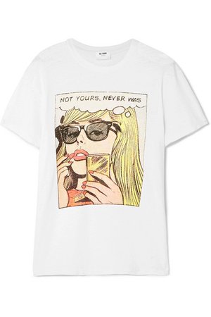 RE/DONE | Girlfriend printed cotton-jersey T-shirt | NET-A-PORTER.COM