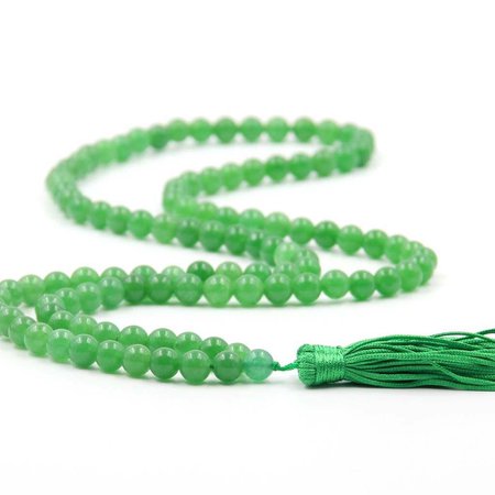 108 Green Aventurine GEMSTONE Beads Tibet Buddhist Prayer Mala Necklace for sale online | eBay