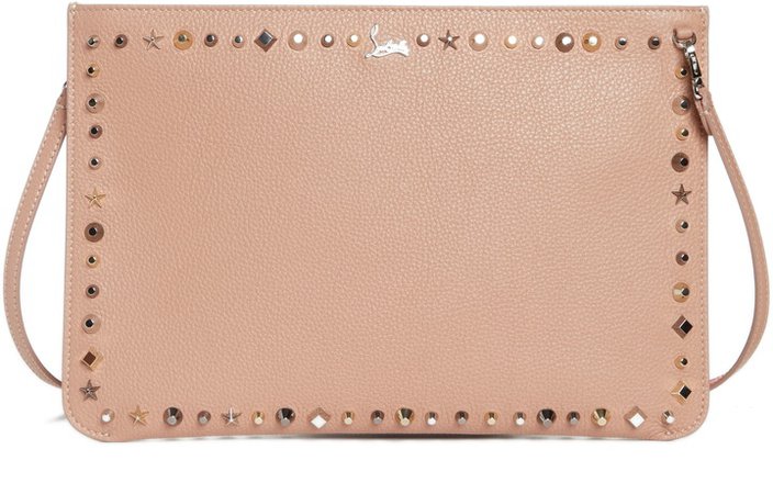 Loubiclutch Spiked Leather Clutch