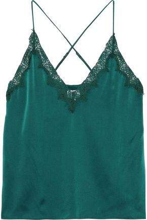 The Everley Lace-trimmed Silk-charmeuse Camisole
