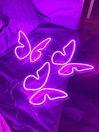purple glow in the dark butterflies
