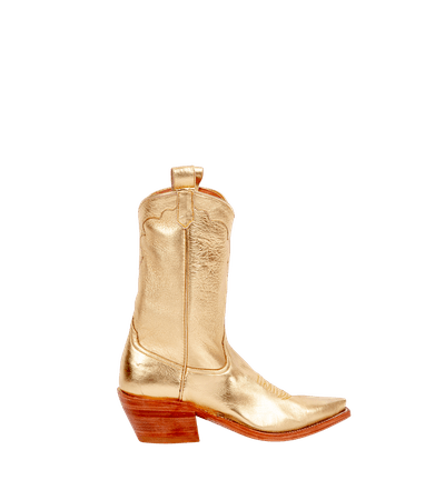 Kerri - Gold | Women’s Midi Cowgirl Boot | Miron Crosby