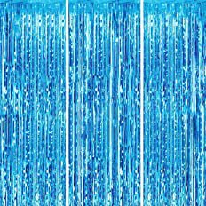 Amazon.com: 3 Packs 3.2ft x 6.6ft Light Blue Metallic Tinsel Foil Fringe Curtains Photo Booth Props for Birthday Wedding Engagement Bridal Shower Baby Shower Bachelorette Holiday Celebration Party Decorations : Home & Kitchen