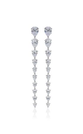 18k White Gold Vermeil Diamond Earrings By Anabela Chan | Moda Operandi