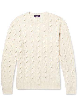 cream cable knit sweater