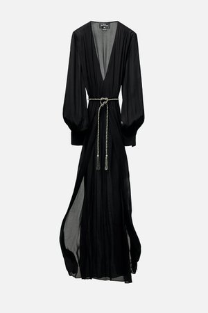 BELTED MAXI DRESS LIMITED EDITION - Black | ZARA United States
