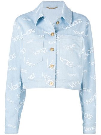Versace vintage logo denim jacket $1,350 - Shop SS19 Online - Fast Delivery, Price