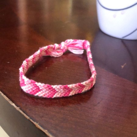 pink friendship bracelet