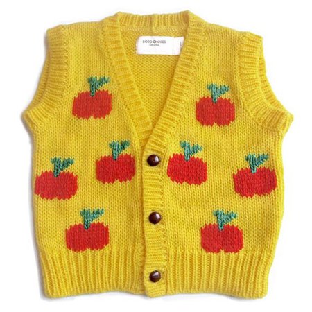 knitted yellow top