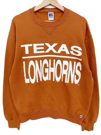PICK Vintage Texas Longhorn Big Spellout Sweatshirt Size L | Etsy