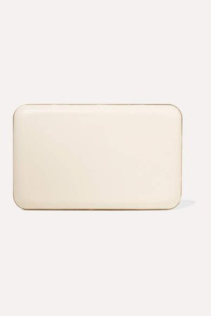 Moulded Leather Clutch - Ivory