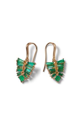 20k Rose Gold Small Leaf Earrings By Nak Armstrong | Moda Operandi