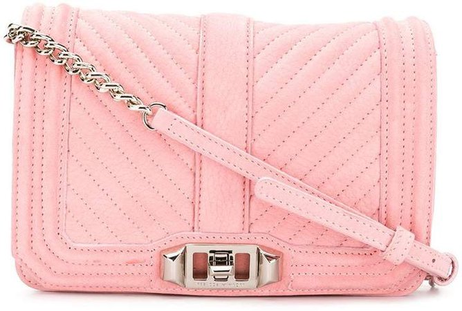 chevron-quilted small Love crossbody