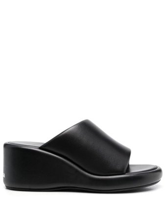 Balenciaga logo-print Wedge Sandals - Farfetch
