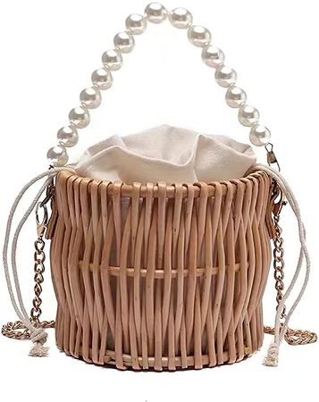Amazon.com: Beach Purse, Straw Beach Bag for Women Straw Purse Rattan Bag Chain bag Basket Handbags for Wedding : Clothing, Shoes & Jewelry