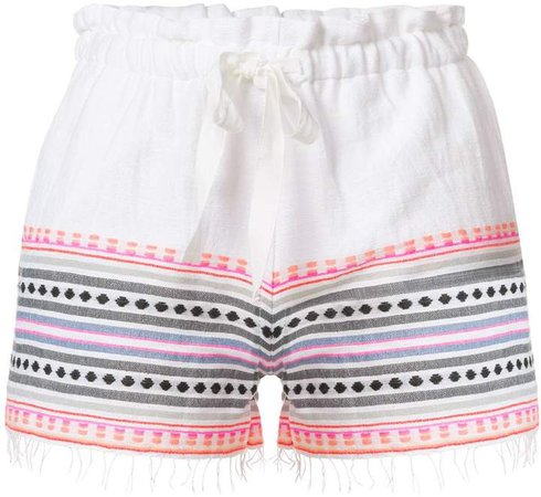 embroidered stripes shorts