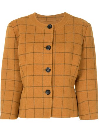 Christian Dior Check Print Fitted Jacket Vintage | Farfetch.com