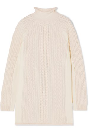 Chloé | Cable-knit wool and alpaca-blend turtleneck sweater | NET-A-PORTER.COM