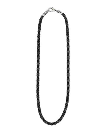 Lagos 16" Black Caviar Rope Necklace