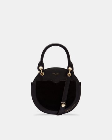 Leather circular bag - Black | Bags | Ted Baker UK
