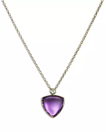 Bloomingdale's Amethyst & Diamond Pendant Necklace