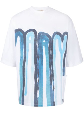 Marni painterly-print Cotton T-shirt - Farfetch