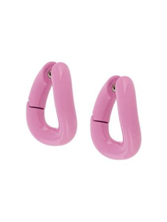 Balenciaga Twisted Hoop Earrings 542508TZ16V Pink | Farfetch