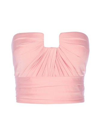 Alexander McQueen Pleated Cropped Bustier Top – Cettire