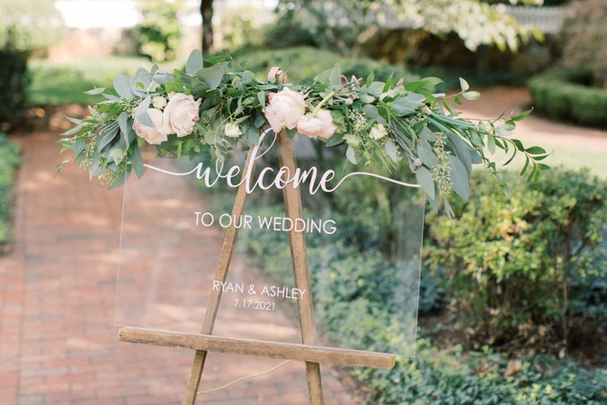 Clear Acrylic Welcome Sign Wedding Welcome Sign Custom | Etsy
