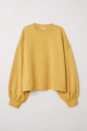 yellow oversize sweater