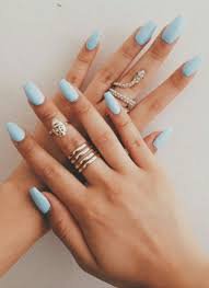 light blue nails - Google Search