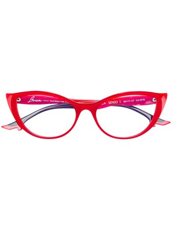 Face À Face cat-eye shaped glasses red BOCCASENSO1 - Farfetch