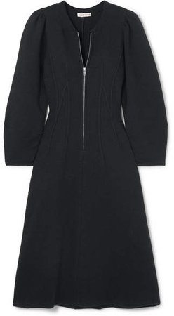 Elora Cotton-terry Dress - Black
