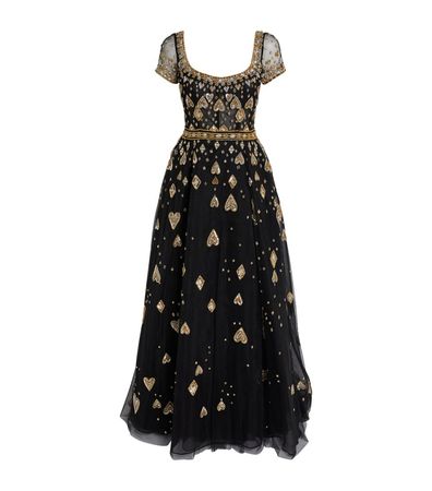 Womens Zuhair Murad black Embroidered Tulle Gown | Harrods # {CountryCode}