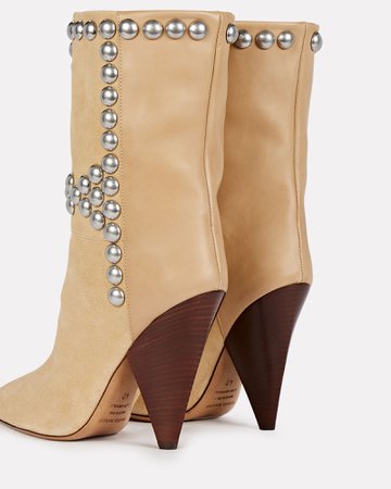 Isabel Marant Layo Studded Suede Ankle Boots | INTERMIX®
