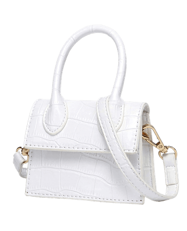 mini white purse