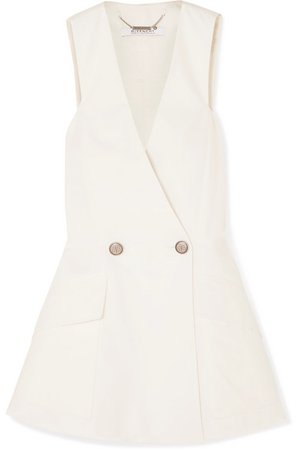 Givenchy | Double-breasted cotton-canvas peplum vest | NET-A-PORTER.COM