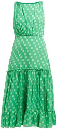 Daria Silk Georgette Dress - Womens - Green