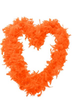 Orange Feather Boa - I Love Fancy Dress