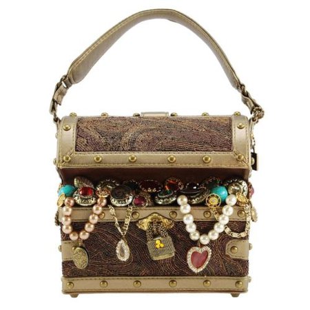 Mary Frances X Marks The Spot, Beaded Treasure Chest Top-Handle Bag 634010003838 | eBay