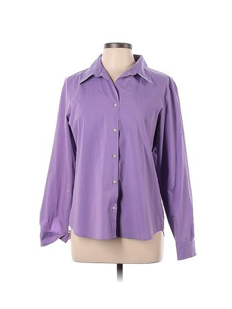 Gap Solid Purple Long Sleeve Button-Down Shirt Size L - 70% off | thredUP