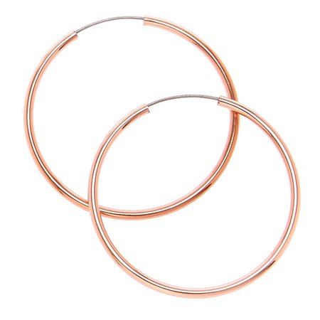 Rose Gold 25MM Hoop Earrings | Claire's US