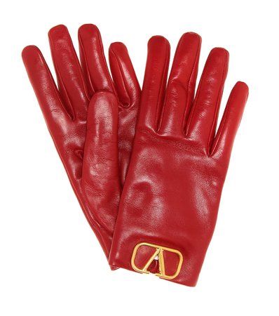Valentino VLOGO leather gloves